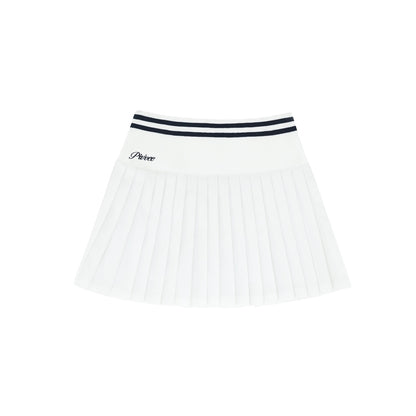 Piv'vee Hybrid Pleated Skirt-Cloud-White