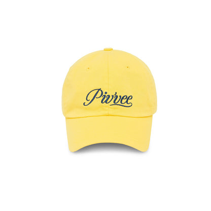 Piv'vee Lettering Ball Cap-Yellow