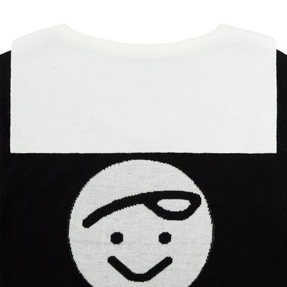 Piv'vee Sailor Short Sleeve Knit Top - Black