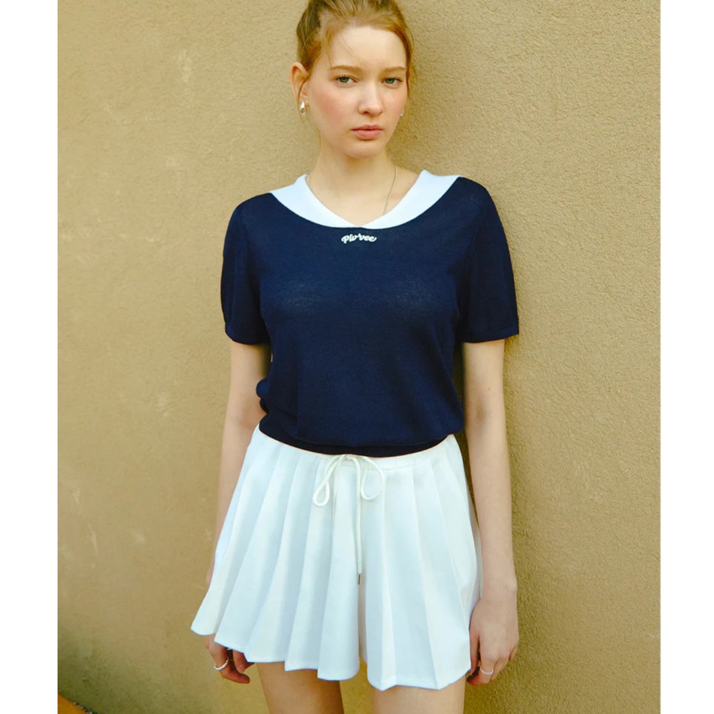piv'vee sailor short sleeve knit top - 2 colors