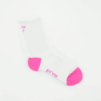 Piv'vee Socks-Cloud White/Pink