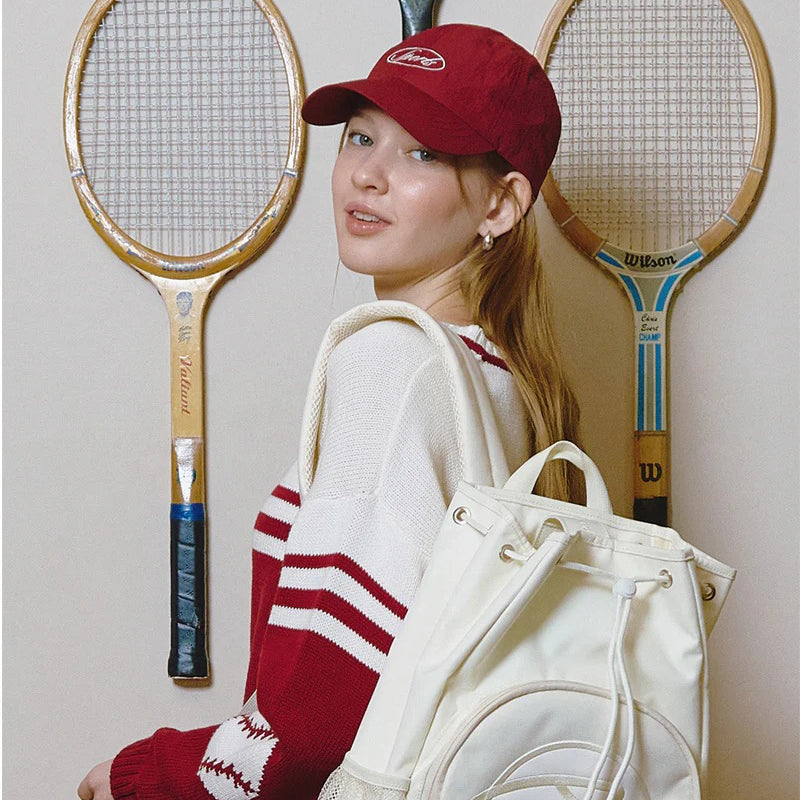 piv'vee sports nylon ball cap-wine red