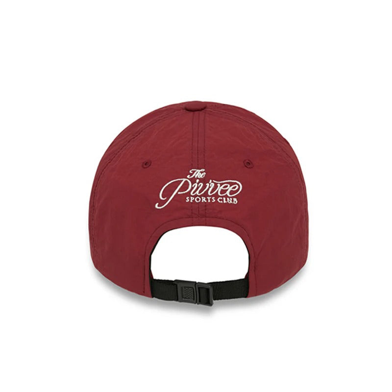 piv'vee sports nylon ball cap-wine red