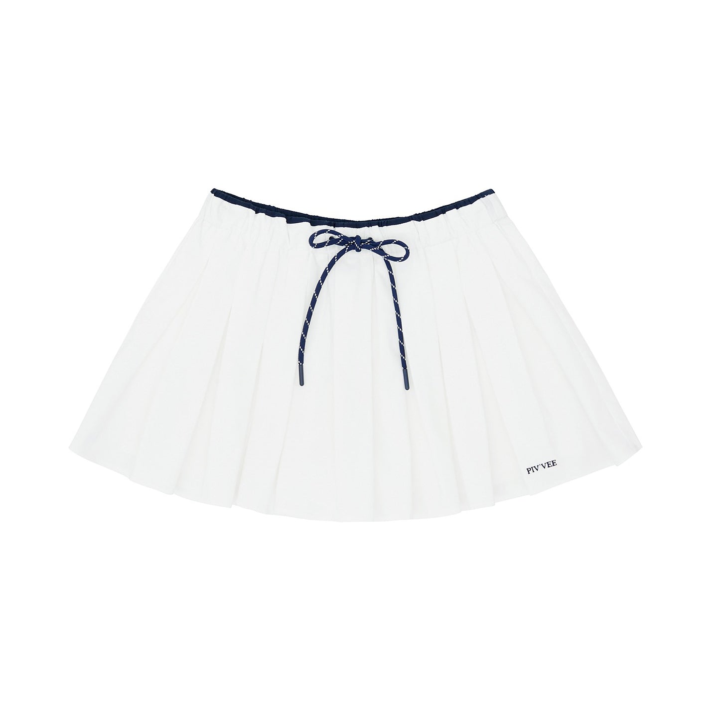 piv'vee two tone banding pleated skirt