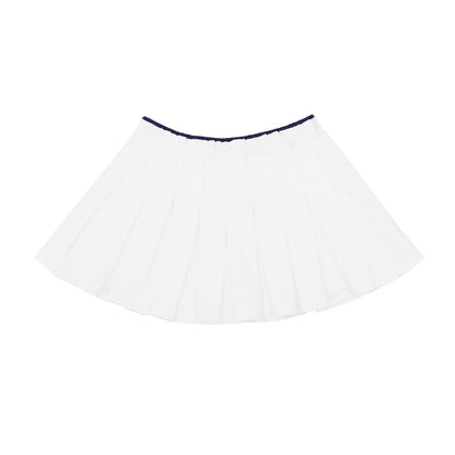 Piv'vee Two Tone Banding Pleated Skirt