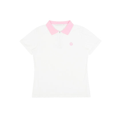 Piv'vee UV Zip PK Shirt - Cloud White
