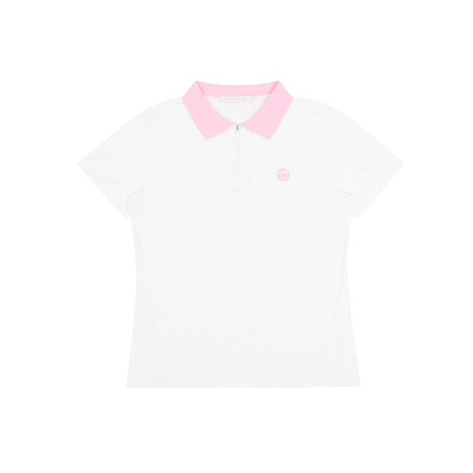 Piv'vee UV Zip PK Shirt - Cloud White