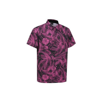 Anew-ANEW GOLF Men's SM Tropical Pattern Short T-Shirt - Hot Pink-XL-The Golf Season Shop | One Stop for Your Golf Shopping!