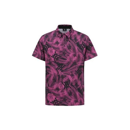 Anew-ANEW GOLF Men's SM Tropical Pattern Short T-Shirt - Hot Pink-XL-The Golf Season Shop | One Stop for Your Golf Shopping!
