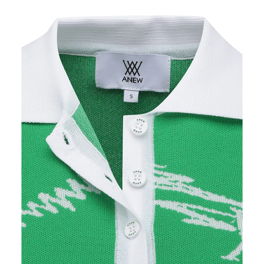 Anew-ANEW Golf Women's SM Logo Pattern Knit Vest - Green-XS-The Golf Season Shop | One Stop for Your Golf Shopping!