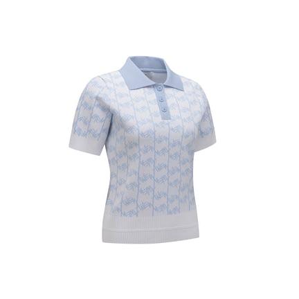 ANEW Golf Women's SM Logo Pattern Short Sleeve Sweater - The Golf Season | One Stop for Your Golf Shopping!