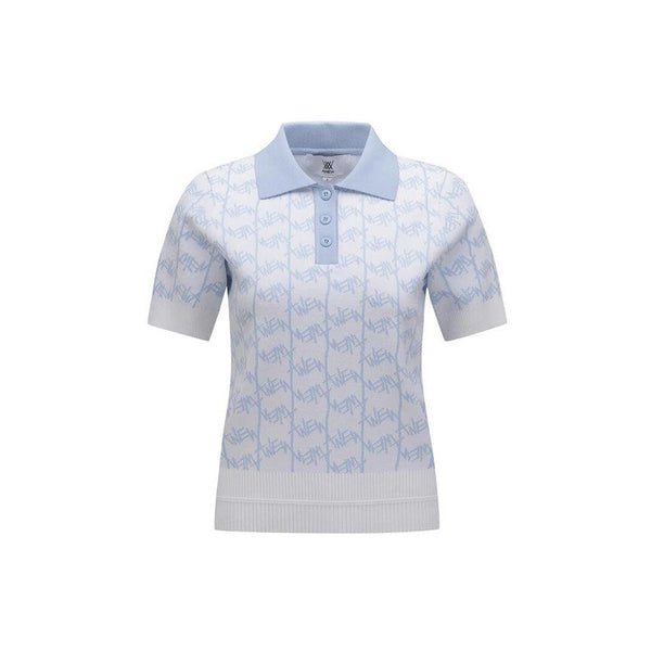 ANEW Golf Women's SM Logo Pattern Short Sleeve Sweater - The Golf Season | One Stop for Your Golf Shopping!