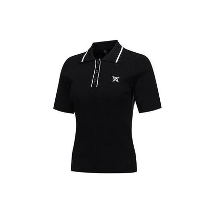 ANEW Golf Women's SM Stripe Texture Short Sleeve Sweater - The Golf Season | One Stop for Your Golf Shopping!