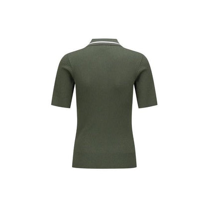Anew-ANEW Golf Women's SM Stripe Texture Short Sleeve Sweater - Light Khaki-XS-The Golf Season Shop | One Stop for Your Golf Shopping!