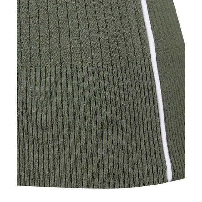Anew-ANEW Golf Women's SM Stripe Texture Short Sleeve Sweater - Light Khaki-XS-The Golf Season Shop | One Stop for Your Golf Shopping!