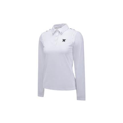 anew golf women's sp signature logo hybrid long t-shirt - the golf season | one stop for your golf shopping!