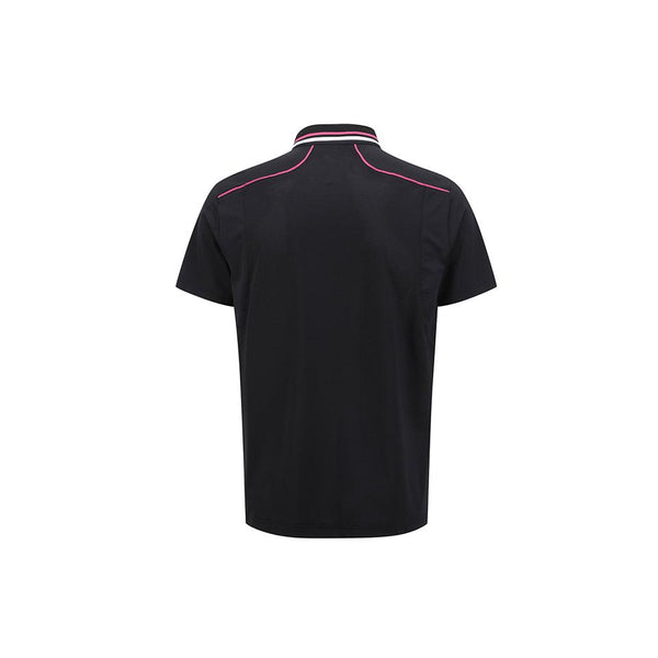 ANEW Men's SM Knit Collar Short T-Shirt - Black
