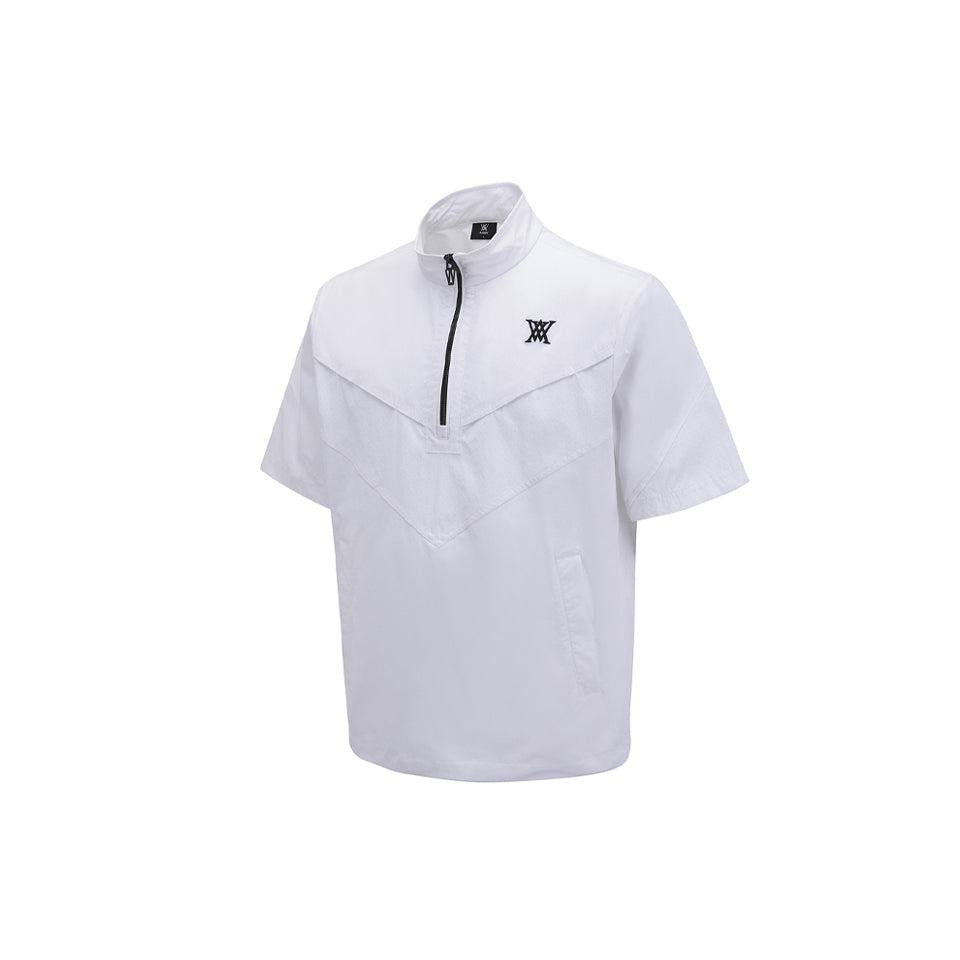 ANEW Men's SM Short Sleeve Anorak Jacket - White