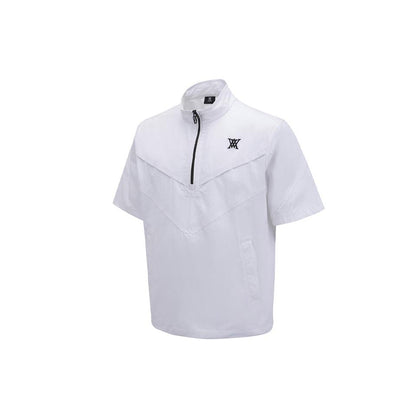 ANEW Men's SM Short Sleeve Anorak Jacket - White
