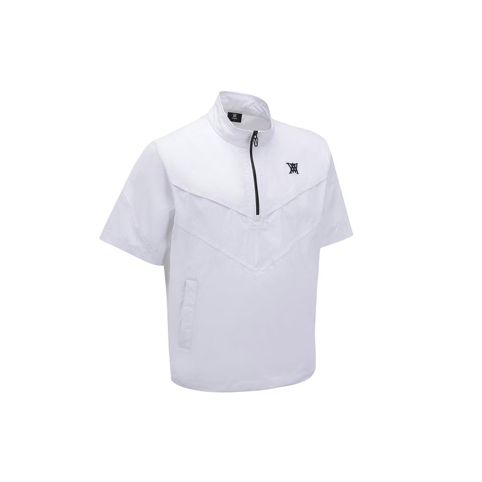 ANEW Men's SM Short Sleeve Anorak Jacket - White