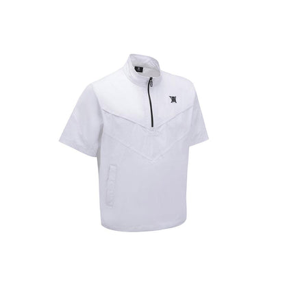 ANEW Men's SM Short Sleeve Anorak Jacket - White