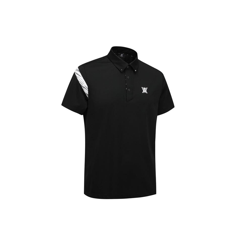 men's sm signature logo short t-shirt - black - the golf season | one stop for your golf shopping!