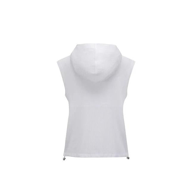 women's sm hybrid hoody knit vest - white - the golf season | one stop for your golf shopping!