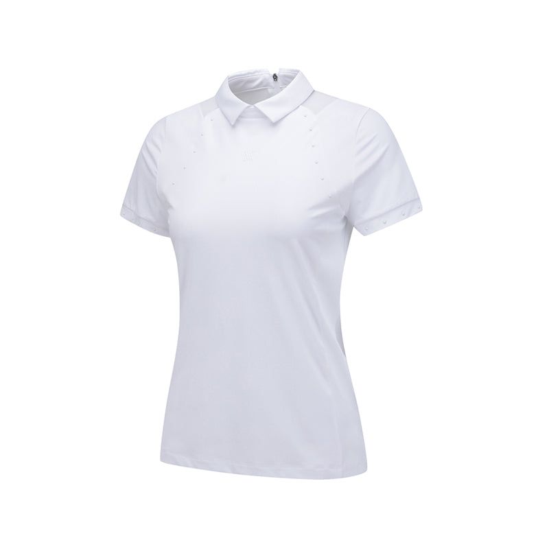 anew women's sm hybrid short t-shirt - white - the golf season | one stop for your golf shopping!