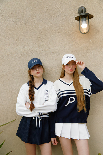 Piv'vee Pinstripe Drawstring Mini Skirt - The Golf Season | One Stop for Your Golf Shopping!