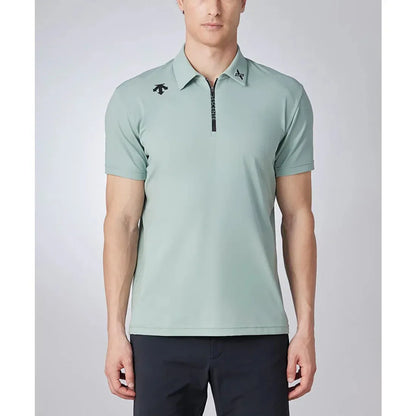 Descente-DESCENTE GOLF Xander Tour Men's Flex Smooth Shirt-Khaki-S-The Golf Season Shop | One Stop for Your Golf Shopping!