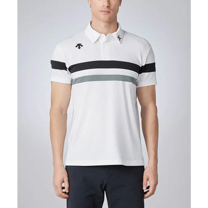 Descente-DESCENTE GOLF Xander Tricot Power Mesh Shirt-White-S-The Golf Season Shop | One Stop for Your Golf Shopping!