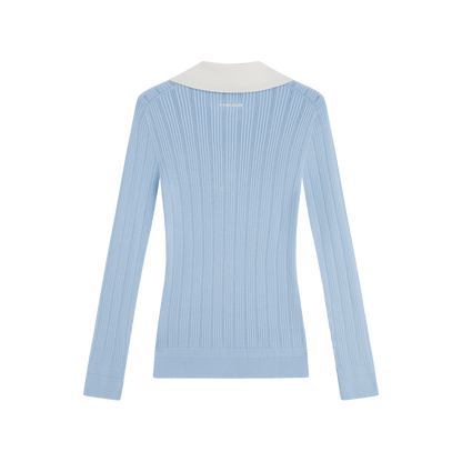 Head Golf Long Sleeve Pointelle Knit Polo|Women
