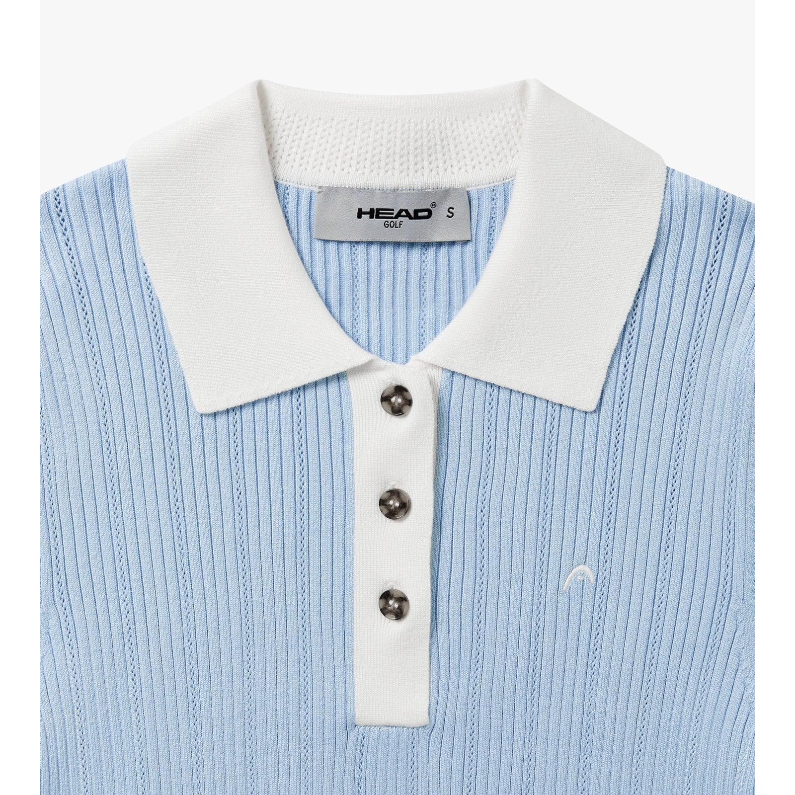 Head Golf Long Sleeve Pointelle Knit Polo|Women