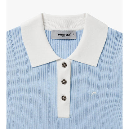 Head Golf Long Sleeve Pointelle Knit Polo|Women