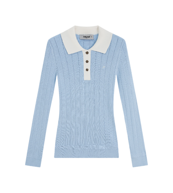 Head Golf Long Sleeve Pointelle Knit Polo|Women - The Golf Season | One Stop for Your Golf Shopping!