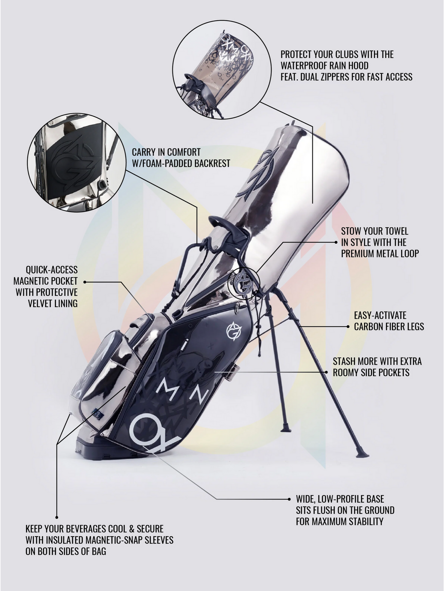 limited edition stand bag | silver armor - the golf season | one stop for your golf shopping!