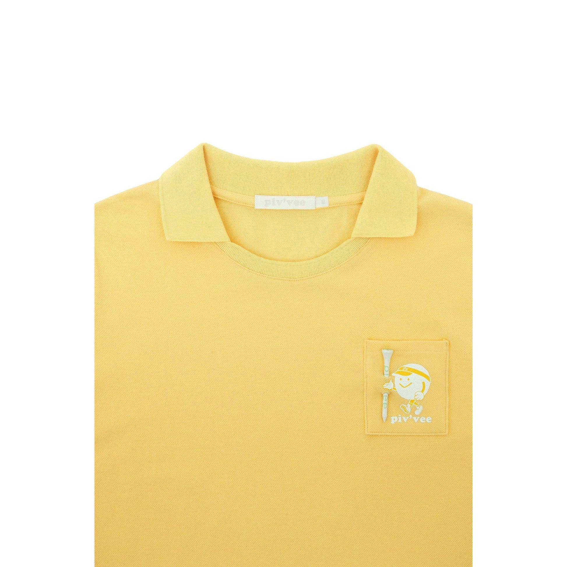 Piv'vee Caddi'vee Tee Holder Collar T-shirt - The Golf Season | One Stop for Your Golf Shopping!