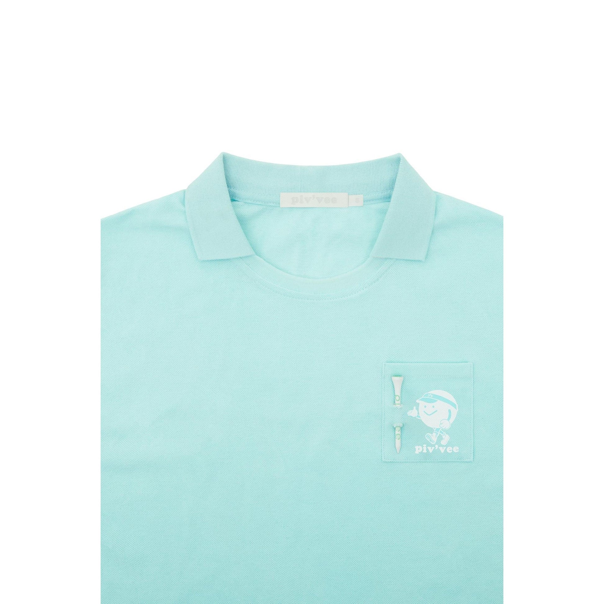 Piv'vee Caddi'vee Tee Holder Collar T-shirt - The Golf Season | One Stop for Your Golf Shopping!