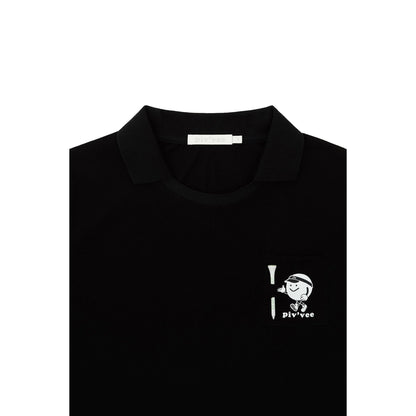 Piv'vee Caddi'vee Tee Holder Collar T-shirt - The Golf Season | One Stop for Your Golf Shopping!