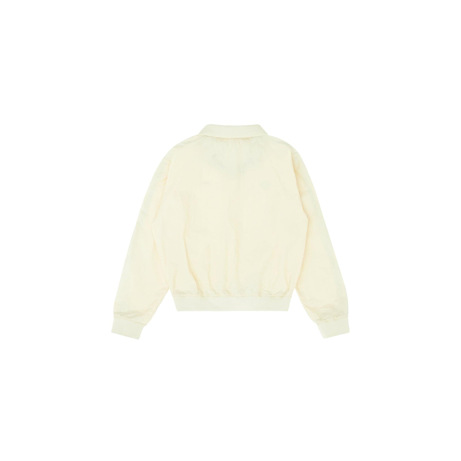 Back view of the Piv'vee Club Piste Top in soft ivory with a relaxed fit and elastic cuffs