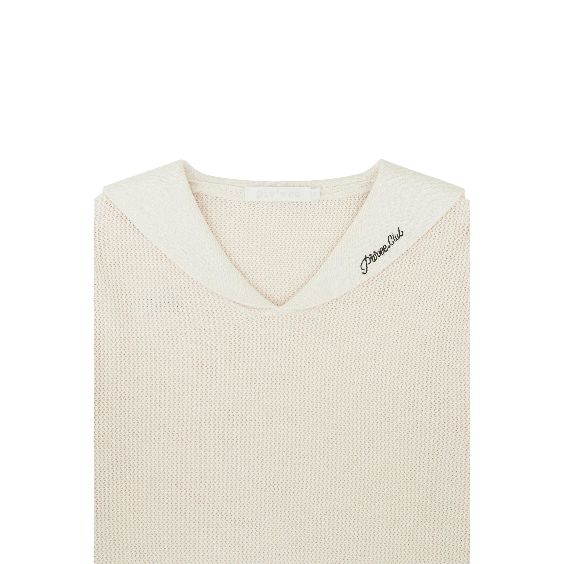 Piv'vee Club Sailor Collar Knit Top - The Golf Season | One Stop for Your Golf Shopping!