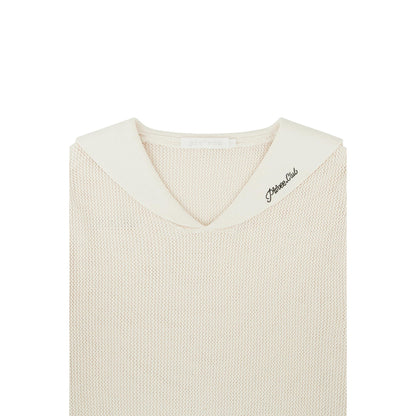 Piv'vee Club Sailor Collar Knit Top - The Golf Season | One Stop for Your Golf Shopping!