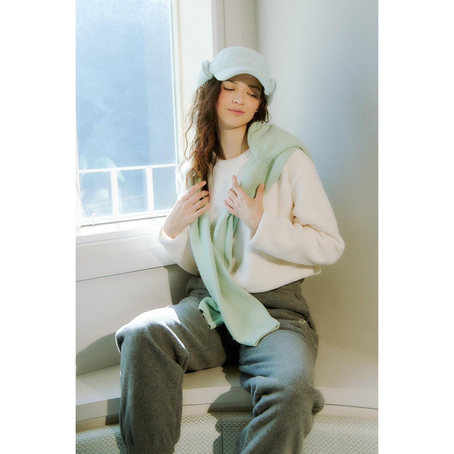 piv'vee fleece earmuffs camp cap - the golf season | one stop for your golf shopping!