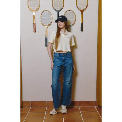 Piv'vee Lettering Crop PK Shirt - The Golf Season | One Stop for Your Golf Shopping!