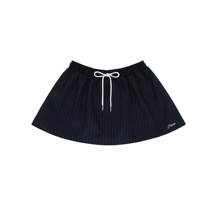 Piv'vee Pinstripe Drawstring Mini Skirt - The Golf Season | One Stop for Your Golf Shopping!