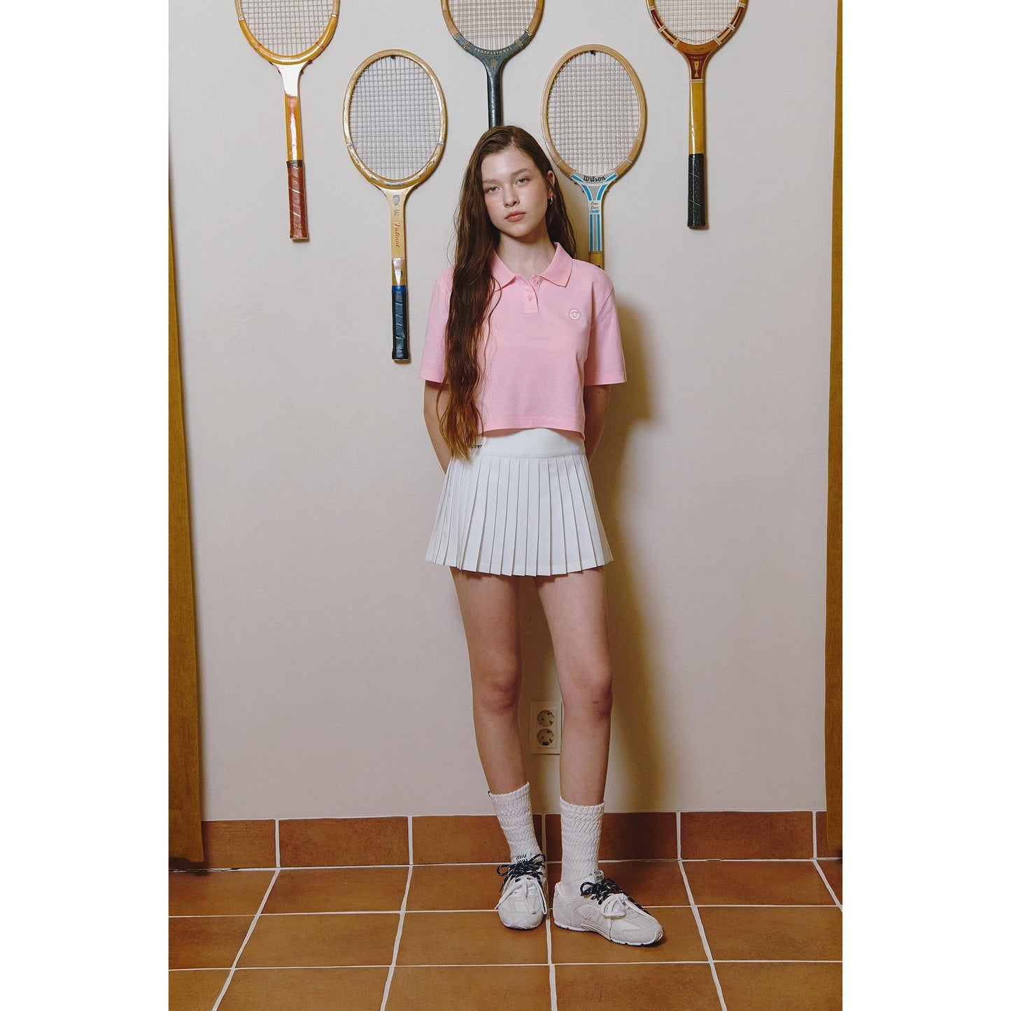 piv'vee smiley crop pk shirt - the golf season | one stop for your golf shopping!