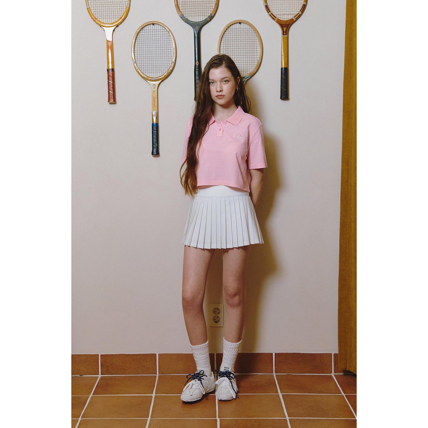 piv'vee smiley crop pk shirt - the golf season | one stop for your golf shopping!