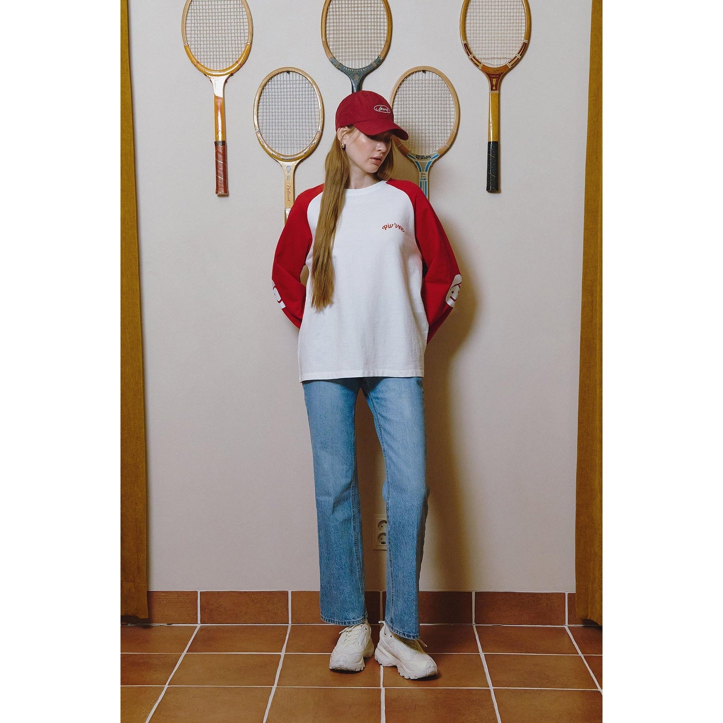 piv'vee twins raglan t-shirt - the golf season | one stop for your golf shopping!