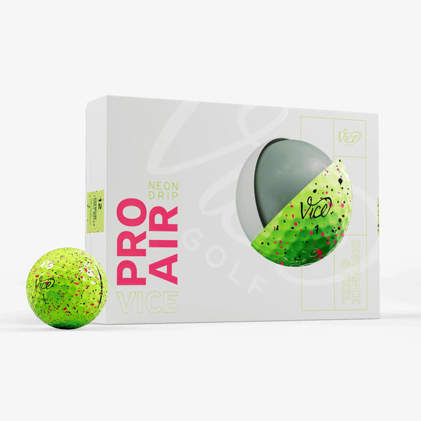 Vice-VICE PRO AIR LIME DRIP PINK/BLACK GOLF BALL-The Golf Season Shop | One Stop for Your Golf Shopping!